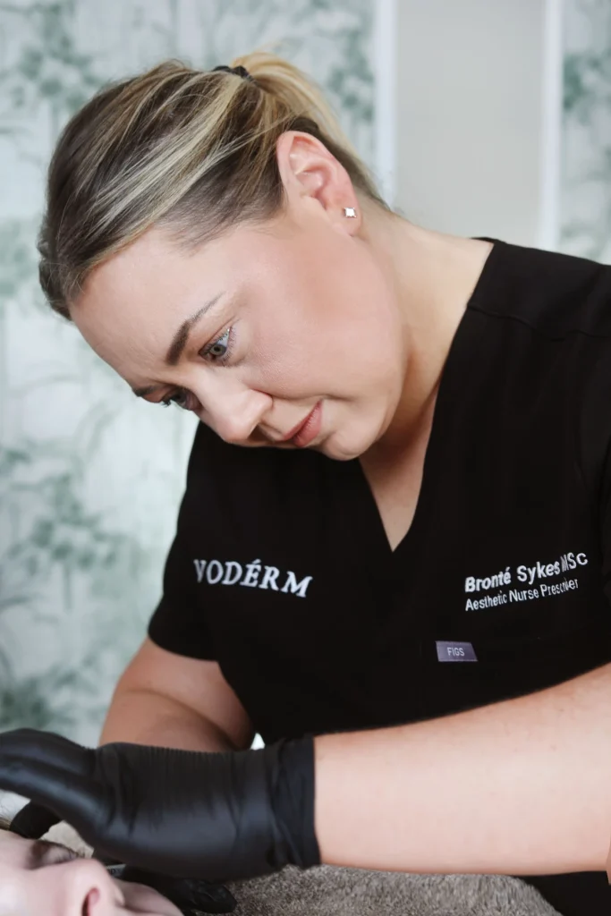 Bronte Sykes performing a skincare treatment at VODÉRM, Halifax